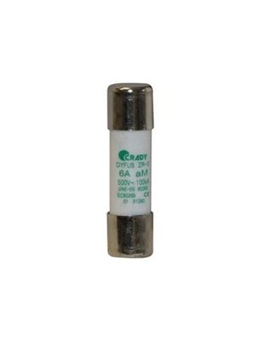 FUSIBLE CILÍNDRICO DYFUS ZR-0 DE 6 AM - A000087514 TEMPER 0101380 (EMBALAJE DE 10 UNIDADES)