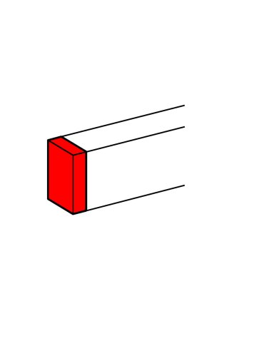 Tapa final izquierda o derecha - DLP monobloc 35x80 y 50x80 - Blanco - A000128385 LEGRAND 010722