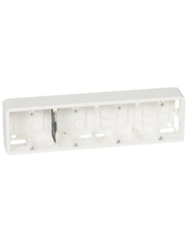 Caja de superficie Mosaic - 10 o 4x2 módulos - profundidad 40mm - Horizontal - para sop - A000132381 LEGRAND 080284