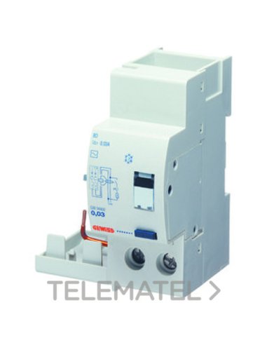 BLOQUE DIFERENCIAL MODULAR PARA INTERRUPTOR MT - 2P 25A CLASE AC ISTANTANEO Idn0