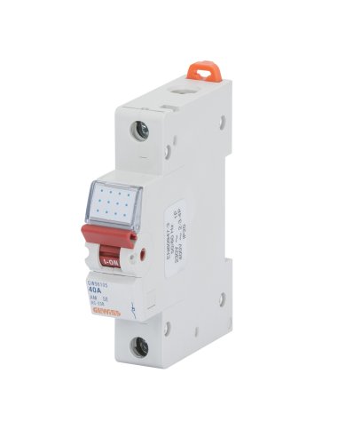 INTERRUPTOR DE MANOBRIA SECCIONADOR - 1P 32A 240V - 1 MODULÓ - A000177459 GEWISS GW96104