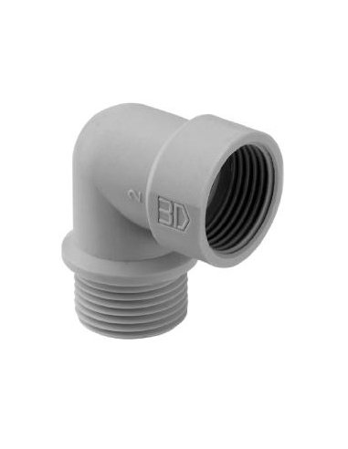 CODO 90 GRADOS M20 PA GRIS RAL 7035 - A000192612 INTERFLEX 582075 (EMBALAJE DE 50 UNIDADES)