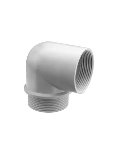 CODO 90 GRADOS PG 29 PA GRIS RAL 7035 - A000192615 INTERFLEX 582970 (EMBALAJE DE 10 UNIDADES)