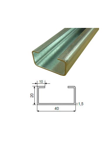 PERFIL C 4020 LISO BICROMATADO 8435168820603 - A000473564 GAESTOPAS C-4020 (EMBALAJE DE 20 METROS)