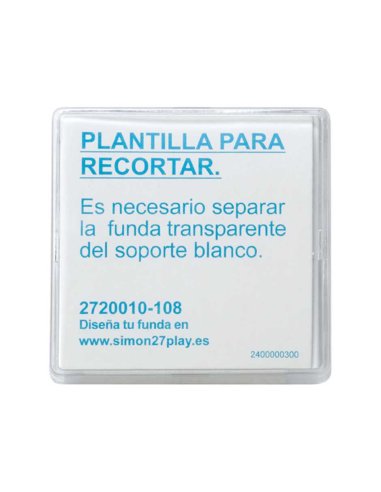 Tecla para mecanismos de mando transparente Simon 27 Play - A000608068 SIMON 2720010-108