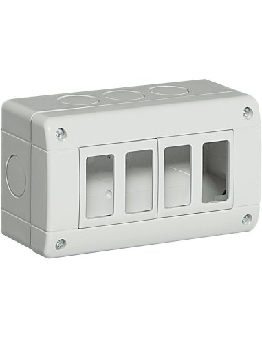 Caja Idrobox con IP40 de color gris - 4 módulos - Para Màtix y Magic - A000613343 BTICINO 25404