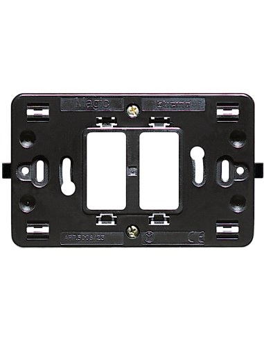 Soporte para placas Magic 2 módulos centrados - A000613907 BTICINO 500S/23 (EMBALAJE DE 10 UNIDADES)