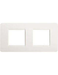 Placa embellecedora Màtix de color Blanco - 2 x 2 módulos - A000614228 BTICINO AM4802/2BN