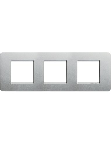 Placa embellecedora Màtix de color Plata - 2 x 3 módulos - A000614245 BTICINO AM4802/3SL