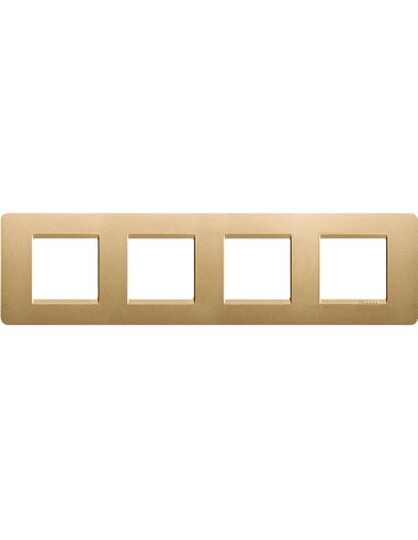 Placa embellecedora Màtix de color Oro - 2 x 4 módulos - A000614255 BTICINO AM4802/4GL