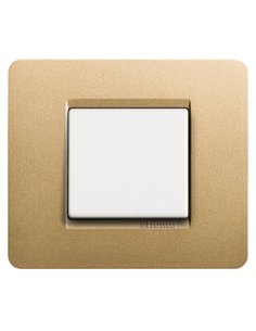 Placa embellecedora Màtix de color Oro - 2 módulos - A000614267 BTICINO AM4802GL