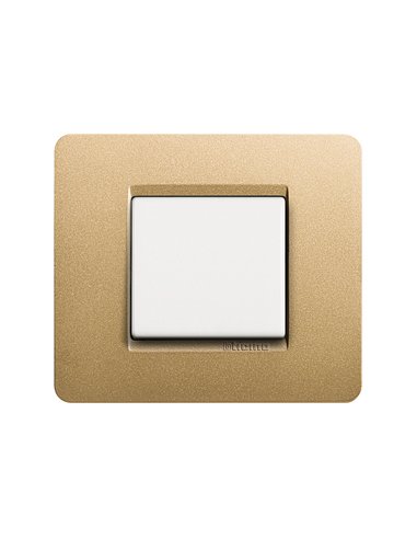 Placa embellecedora Màtix de color Oro - 2 módulos - A000614267 BTICINO AM4802GL