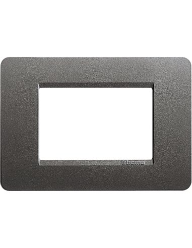 Placa embellecedora Màtix de color Acero - 3 módulos - A000614318 BTICINO AM4803IR