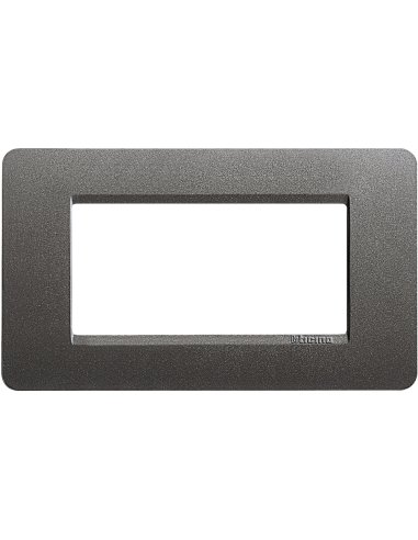 Placa embellecedora Màtix de color Acero - 4 módulos - A000614330 BTICINO AM4804IR