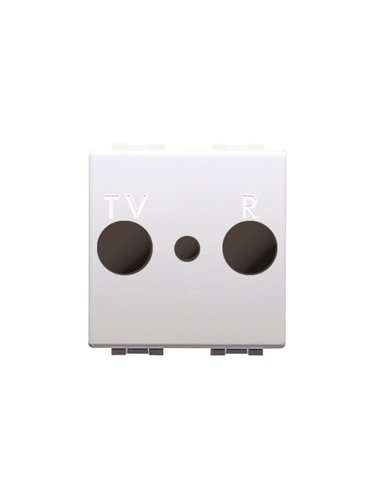 Frontal TV-R universal Luna - Blanco - 2 módulos - A000614544 BTICINO C4204 (EMBALAJE DE 10 UNIDADES)