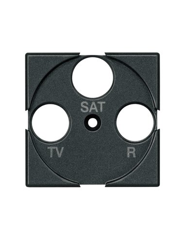 Frontal TV-R-SAT universal Axolute - Antracita - 2 módulos - A000615308 BTICINO HS4207