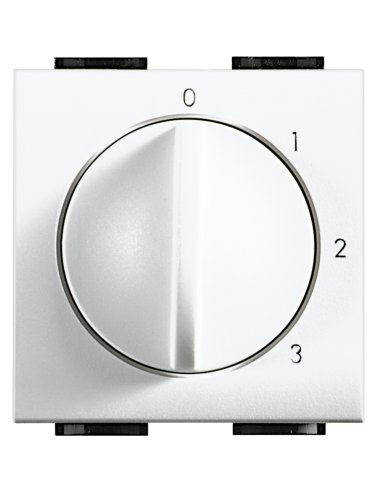 Conmutador Livinglight 4 posiciones / ventiladores - 2 módulos - Blanco - A000616028 BTICINO N4016