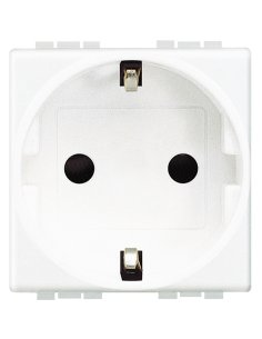 Base 2P+T Livinglight - 16A/230V - conexión por tornillos - Blanco - 2 módulos - A000616055 BTICINO N4141