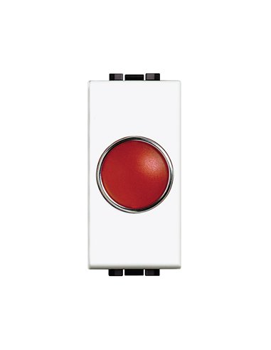 Señalizador luminoso Livinglight - difusor rojo - Blanco - 1 módulo - A000616111 BTICINO N4371R