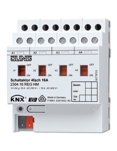 Actuador de conmutación KNX 4 fases - A000656671 JUNG 2304.16REGHM