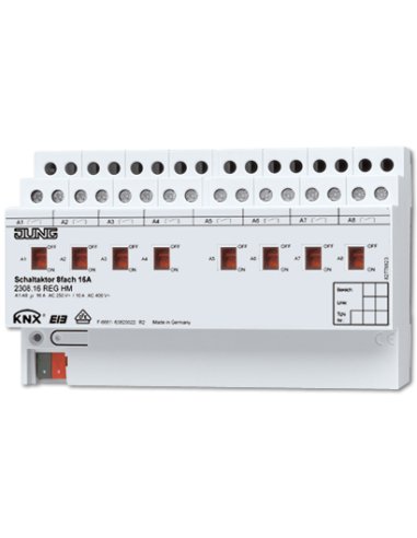 Actuador de conmutación KNX 8 fases - A000656674 JUNG 2308.16REGHM