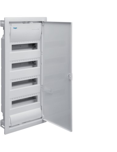 Caja empotrar con 48 módulos 4 filas golf VU puerta opaca blanca - A000765026 HAGER VU48EP