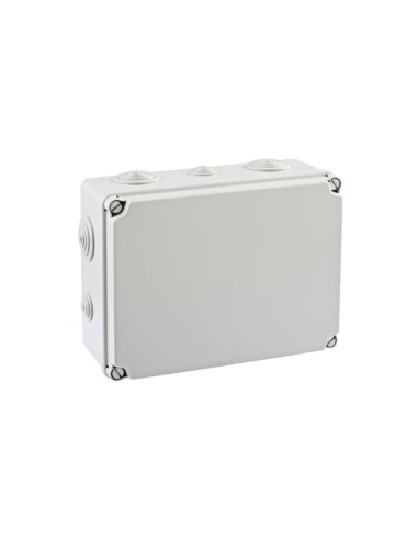 CAJA DE DERIVACIÓN IP65 197x260x100 CON CONOS TAPA OPACA - A000787355 IDE EV231