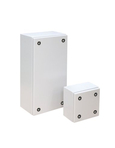 CAJA BORNAS IP66 ACERO LAMINADO 150x150x135 LATERALES LISOS TAPA ATORNILLADA - A000806002 IDE ELA1515135