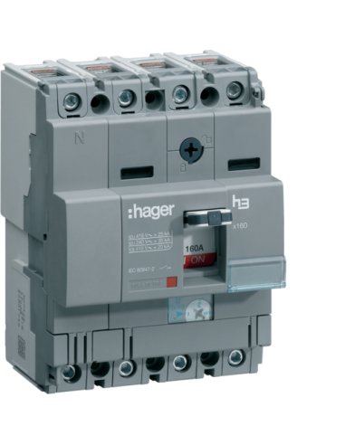 Interruptor automático X160 4P4D 40kA 160A TM regulable fijo - A000830797 HAGER HNA161H