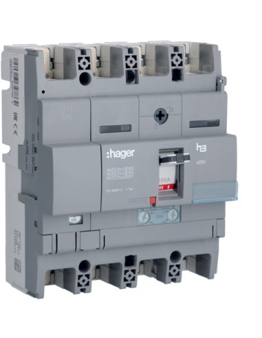 Interruptor automático X250 4P3DN/2 40kA 200A TM regulable - A000830809 HAGER HNB202H