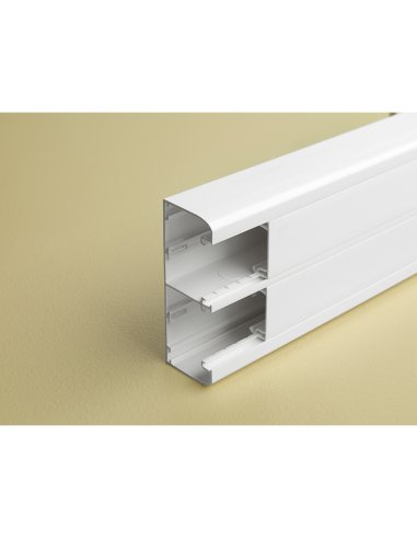 Canal DLP de clipaje directo 50x130 - 2 tapa 45mm - L. 2m - Blanco - A000851311 LEGRAND 075603 (EMBALAJE DE 12 METROS)