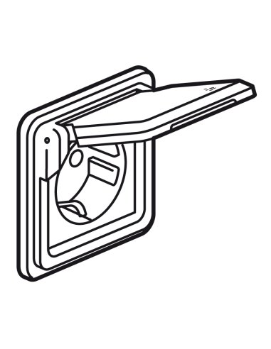 Base de corriente Soliroc - Alemán - 2P + T - bornes con tornillos y tapa de protección - A000855017 LEGRAND 077835