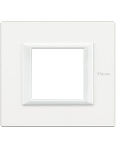 Placa embellecedora recta Axolute de color Blanco Axolute - 2 módulos - A000878039 BTICINO HA4802HD