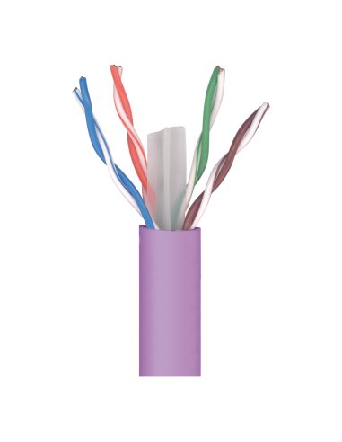 Cable datos DK6000 U/UTP Dca Cu 23AWG CAT6 LSFH 305m violeta - A000882748 TELEVES 2123 (EMBALAJE DE 305 METROS)