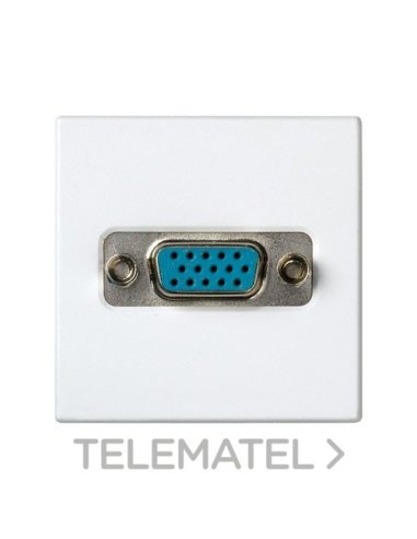 Conector VGA HD15 hembra con sistema de embornamiento a tornillo y placa incorporada bl - A000900408 SIMON 2700091-030