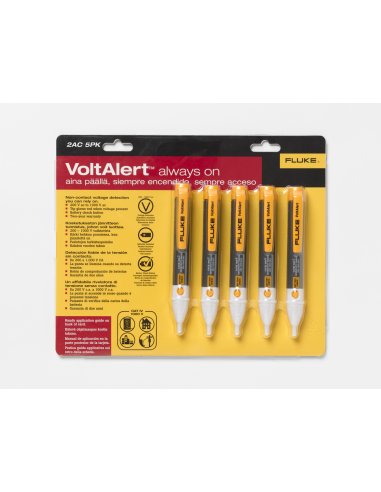 Conjunto de 5 detectores de tensión sin contacto Fluke 2AC/200 FLK2AC/200-1000V5L - A000917243 FLUKE 3806493