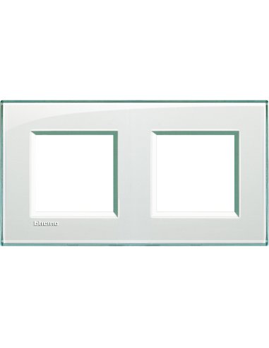 Placa embellecedora Livinglight de color Aguamarina - 2 x 2 módulos - A000951175 BTICINO LNA4802M2KA