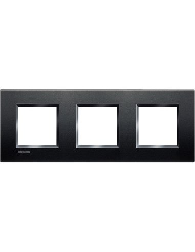 Placa embellecedora Livinglight de color Antracita - 2 x 3 módulos - A000951194 BTICINO LNA4802M3AR