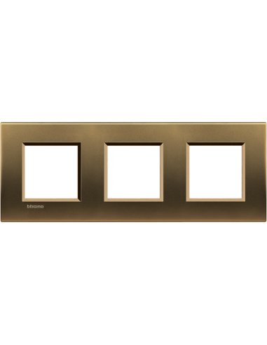 Placa embellecedora Livinglight de color Bronce - 2 x 3 módulos - A000951196 BTICINO LNA4802M3BZ