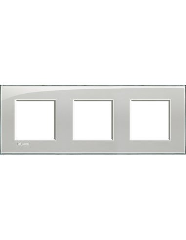 Placa embellecedora Livinglight de color Gris hielo - 2 x 3 módulos - A000951200 BTICINO LNA4802M3KG