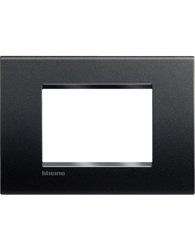 Placa embellecedora Livinglight de color Antracita - 3 módulos - A000951249 BTICINO LNA4803AR