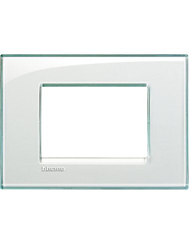 Placa embellecedora Livinglight de color Aguamarina - 3 módulos - A000951253 BTICINO LNA4803KA