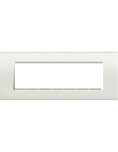 Placa embellecedora Livinglight de color Blanco - 7 módulos - A000951296 BTICINO LNA4807BI