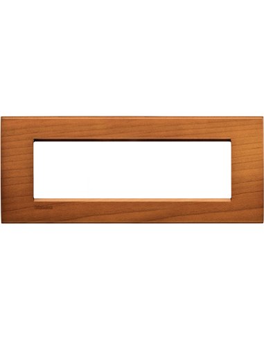 Placa embellecedora Livinglight de color Cerezo Americano - 7 módulos - A000951303 BTICINO LNA4807LCA