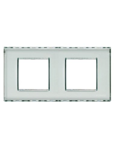 Placa embellecedora Livinglight transparente personalizable - 2 x 2 módulos - A000951566 BTICINO LND4802M2KR