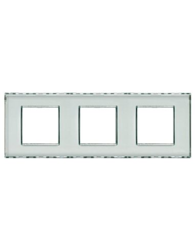 Placa embellecedora Livinglight transparente personalizable - 2 x 3 módulos - A000951567 BTICINO LND4802M3KR