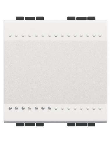 Interruptor Livinglight 16 AX-250 V~ - luminoso - borne auto - 2 módulos - Blanco - A000951579 BTICINO N4001M2A