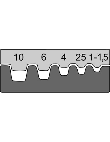 Matriz de prensado trapezoidal 1-10 mm (Hidraulica) - A000951837 HAUPA 210842/E