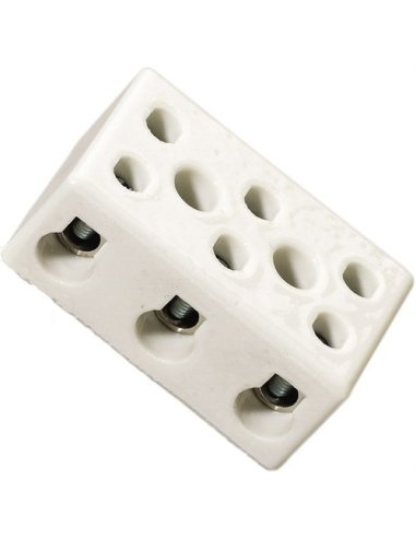 Regleta cerámica 3 polos 6 mm2 B6-3E - A000965017 TEKOX B6-3E (EMBALAJE DE 50 UNIDADES)