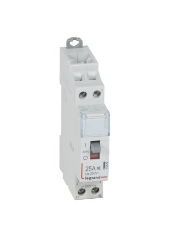 Contactor silencioso con bobina 230 V~ - 2P - 250 V~/25A - 2 NA - A000987086 LEGRAND 412558